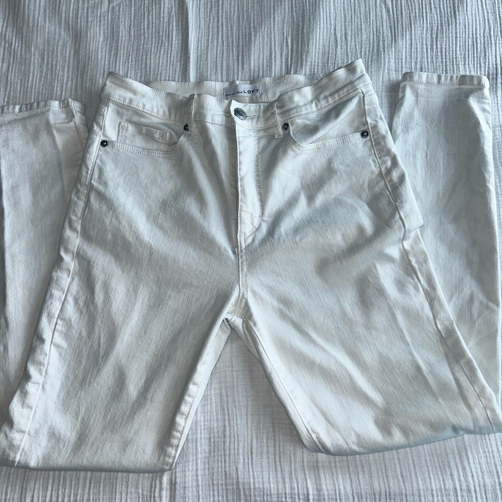 LOFT Men's Slim Fit Cream Jeans